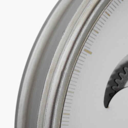 Haigh & Co. Metal Cogs Wall Clock White & Silver - timeframedclocks