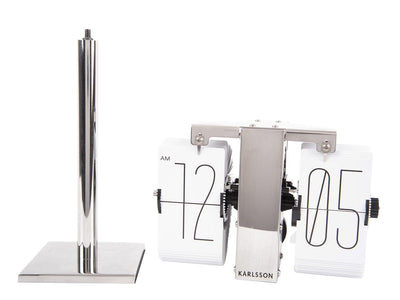 Karlsson Flip Flap Clock No Case Mini Wall Or Desk White (20.5cmx35cm) - timeframedclocks