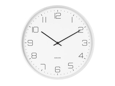 Karlsson Lofty Wall Clock Matt White - timeframedclocks