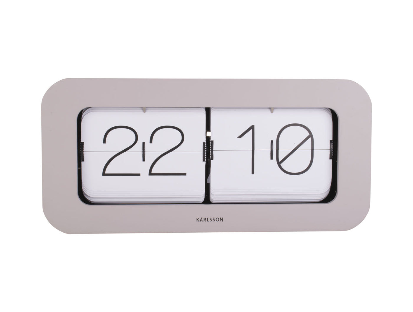 Karlsson Matiz Flip Flap Desk Or Wall Clock Warm Grey - timeframedclocks