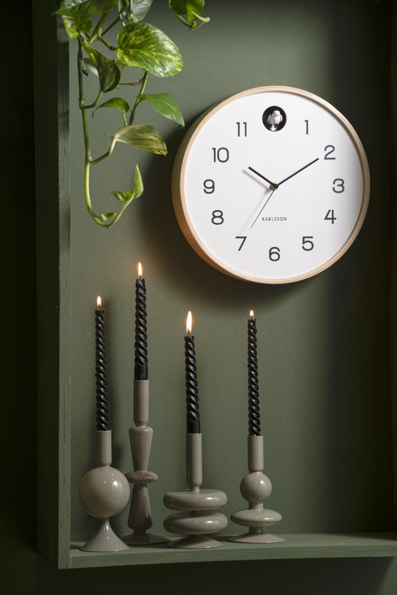 Karlsson Natural Cuckoo Wall Clock White - timeframedclocks