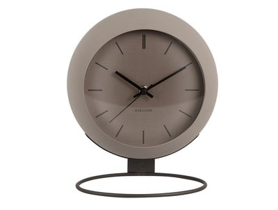 Karlsson Nirvana Globe Table Clock Dark Warm Grey - timeframedclocks