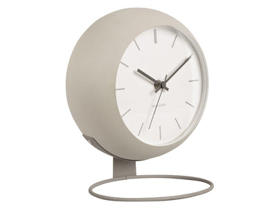 Karlsson Nirvana Globe Table Clock Warm Grey - timeframedclocks