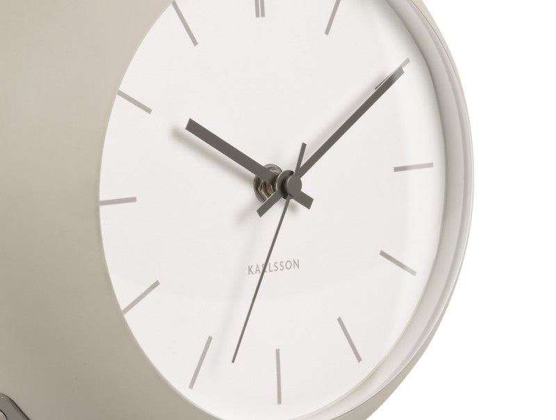 Karlsson Nirvana Globe Table Clock Warm Grey - timeframedclocks