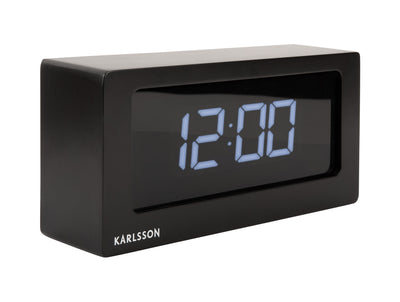 Karlsson Table Clock Boxed LED Black - timeframedclocks