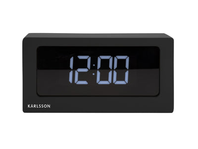 Karlsson Table Clock Boxed LED Black - timeframedclocks