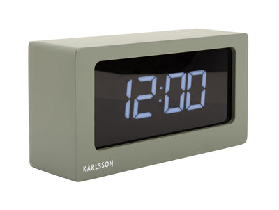 Karlsson Table Clock Boxed LED Jungle Green - timeframedclocks