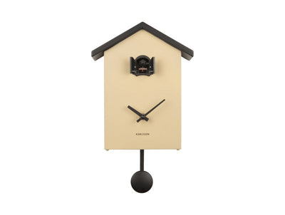 Karlsson Traditional Cuckoo Wall Clock Sand Brown *FREE NEXT DAY DELIVERY** - timeframedclocks
