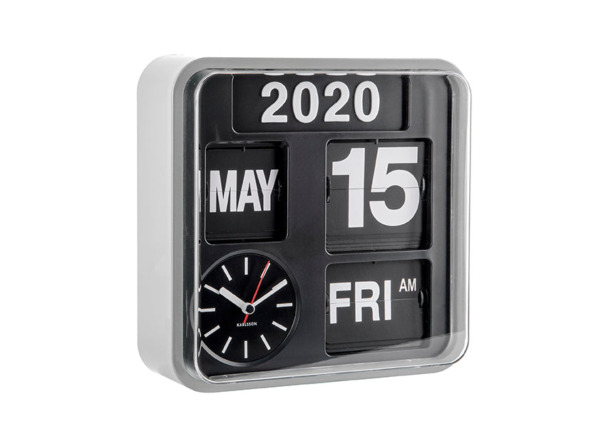 Karlsson Wall Clock Mini Flip Silver - timeframedclocks