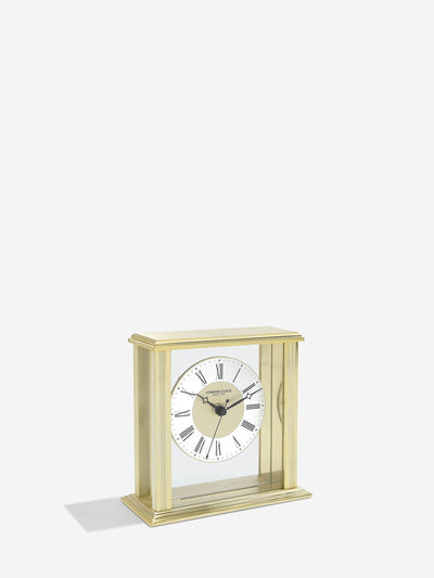 London Clock Company. Gold Flat Top Mantel Clock *AWAITING STOCK* - timeframedclocks
