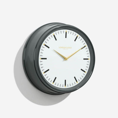 London Clock Company. Hatton Wall Clock Grey - timeframedclocks