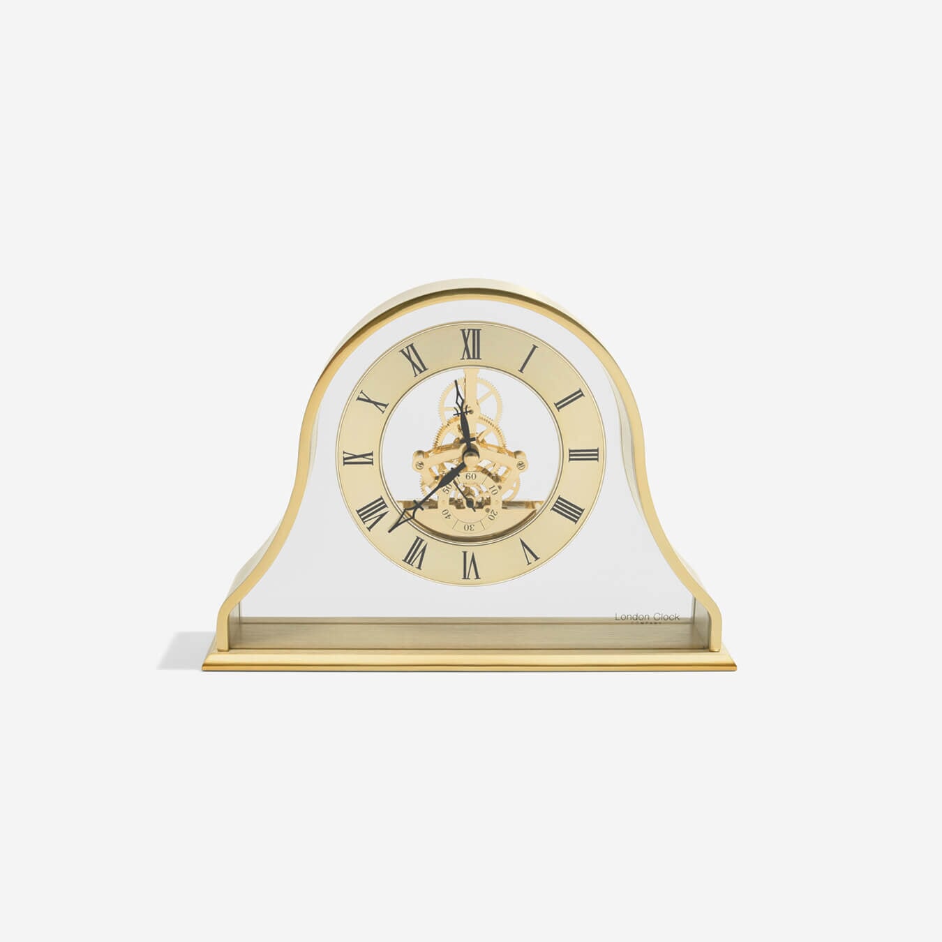 London Clock Company. Napoleon Skeleton Mantel Clock Gold - timeframedclocks
