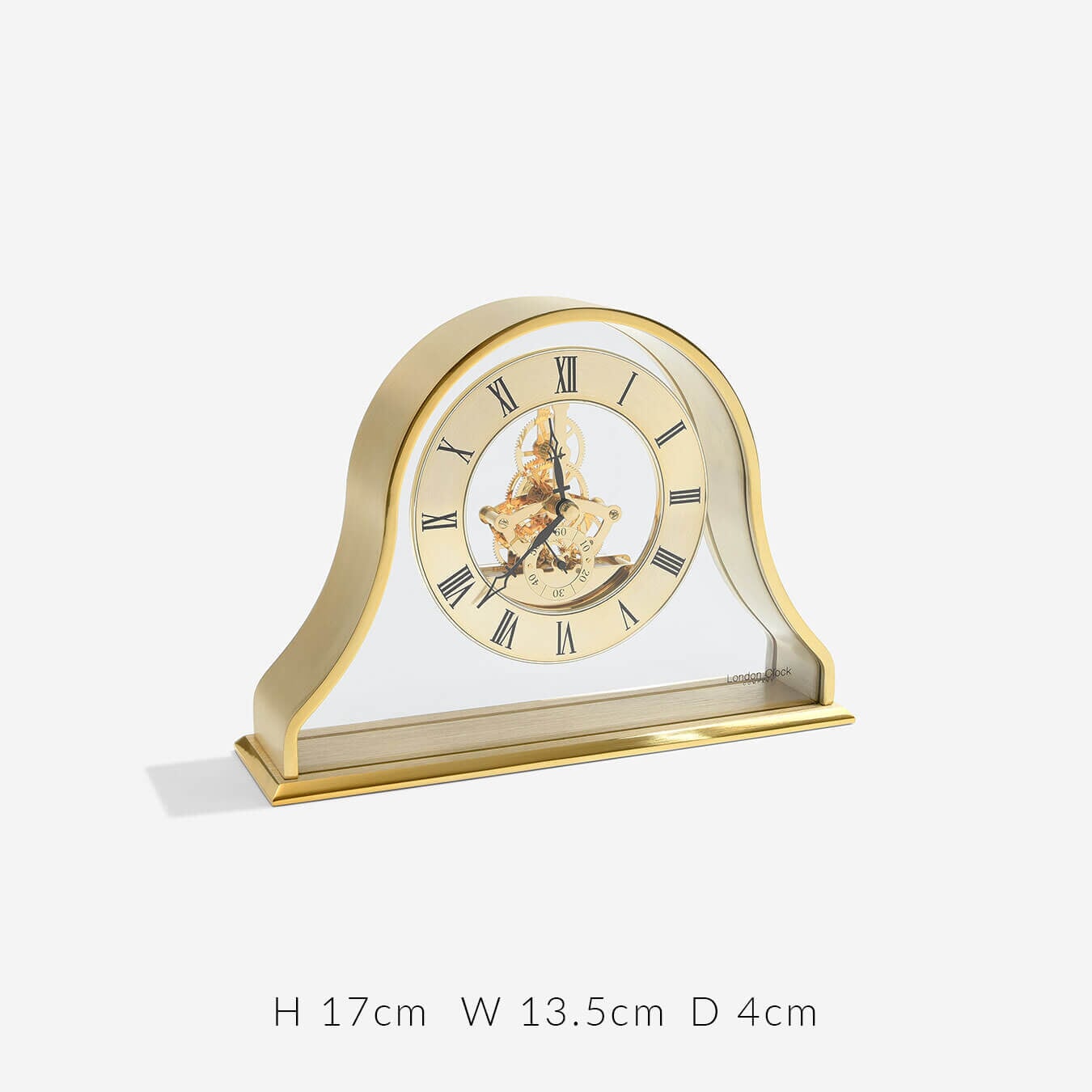 London Clock Company. Napoleon Skeleton Mantel Clock Gold - timeframedclocks
