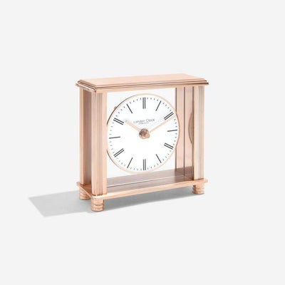 London Clock Company. Square Rose Gold Small Mantel Clock - timeframedclocks