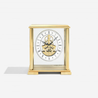 London Clock Company. Square Top Skeleton Mantel Clock - timeframedclocks