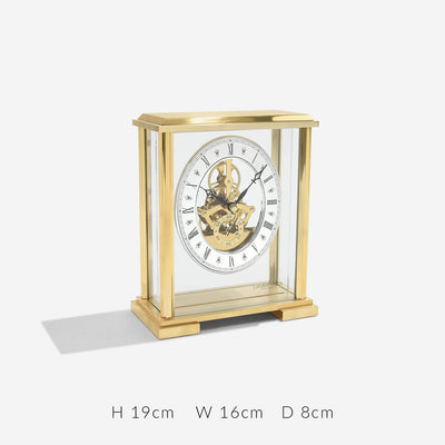London Clock Company. Square Top Skeleton Mantel Clock *AWAITING STOCK* - timeframedclocks