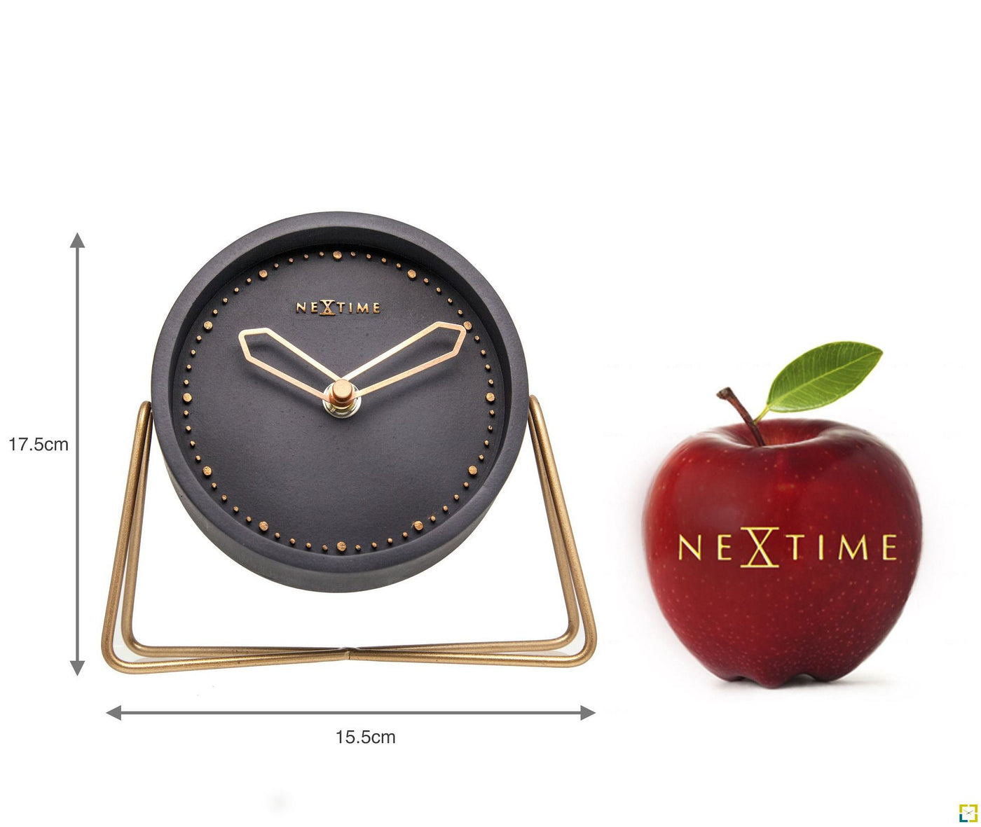 NeXtime Cross Table Clock Black - timeframedclocks