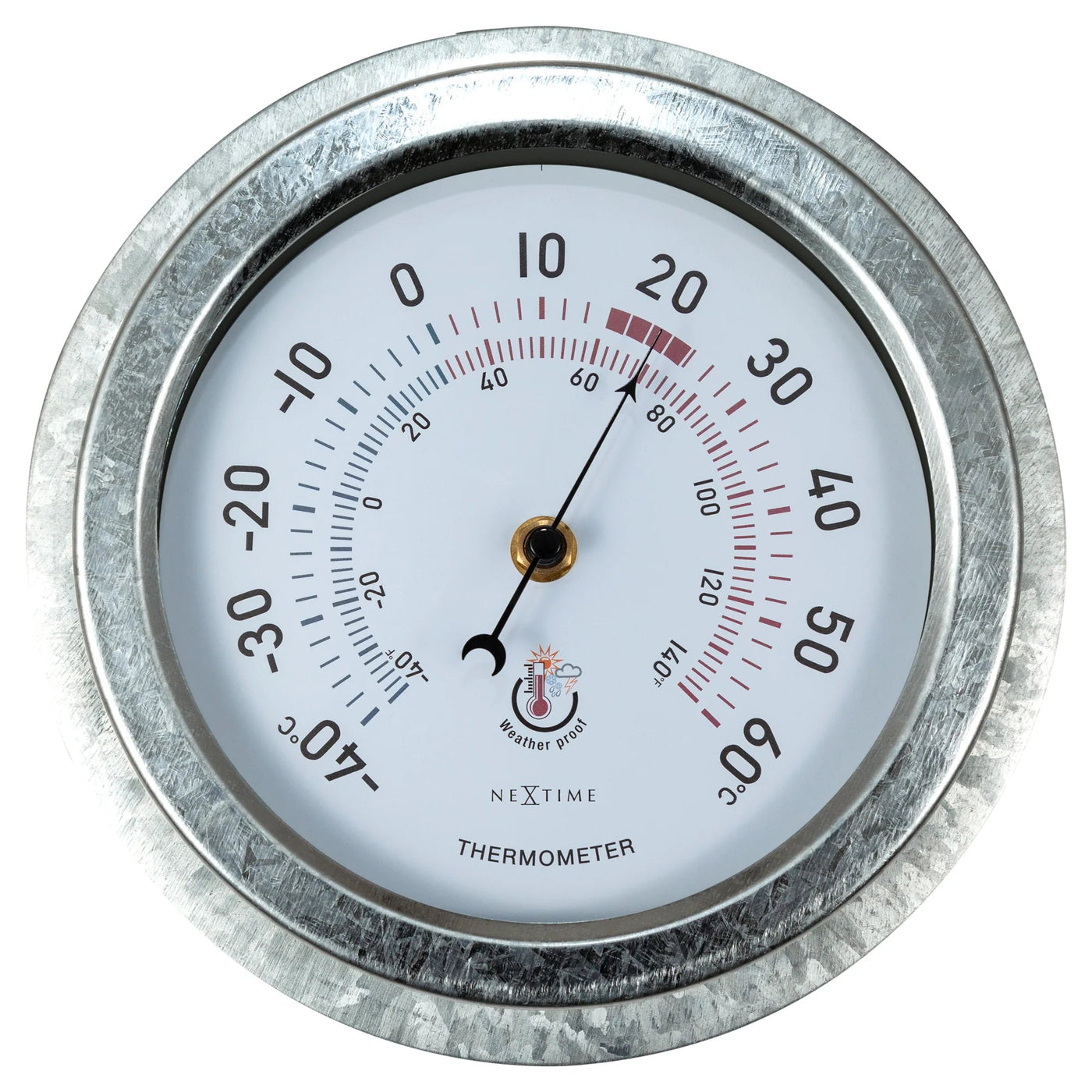 NeXtime Outdoor Thermometer Metal Lily - timeframedclocks