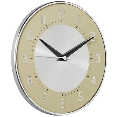 Roger Lascelles London. Deco Domed Wall Clock Cream - timeframedclocks