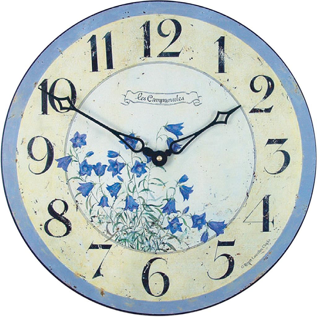 Roger Lascelles London. Bluebells Wall Clock - timeframedclocks