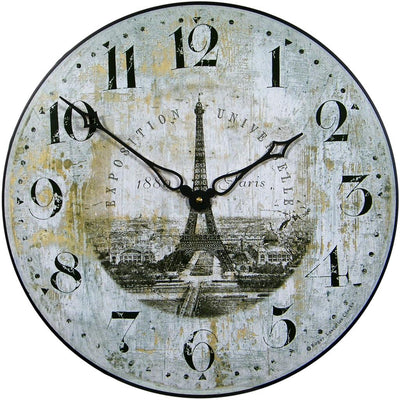 Roger Lascelles London. Eiffel Tower Wall Clock - timeframedclocks