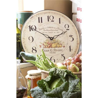Roger Lascelles London. Garden Fruits French Wall Clock - timeframedclocks