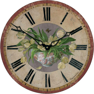 Roger Lascelles London. Tulips Wall Clock - timeframedclocks