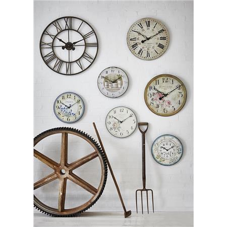 Roger Lascelles London. Wild Herbs French Wall Clock - timeframedclocks