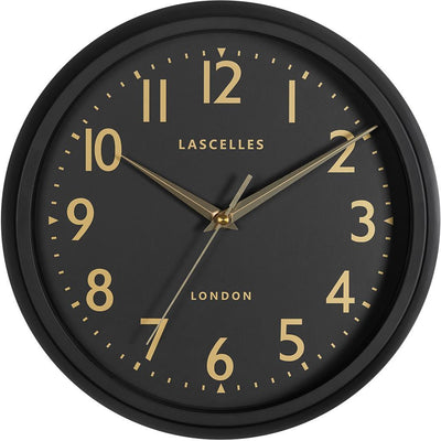 Roger Lascelles London. Retro Wall Clock Black - timeframedclocks