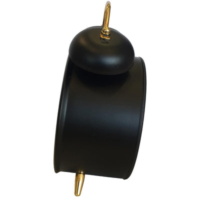 Roger Lascelles London. Traditional Twin Bell Alarm Clock Black - timeframedclocks