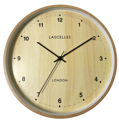 Roger Lascelles London. Wooden Effect Wall Clock - timeframedclocks