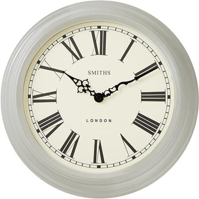 Smiths Clocks London. Classic Style Wall Clock Grey - timeframedclocks