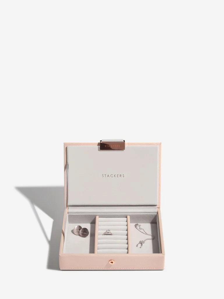 Stackers. Blush & Rose Gold Mini Jewellery Box Set - timeframedclocks