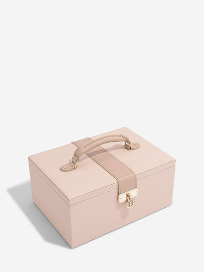 Stackers. Blush Pink & Gold Luxury Classic Jewellery Box - timeframedclocks