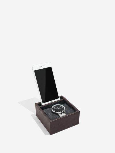 Stackers. Brown Watch & Phone Stand - timeframedclocks