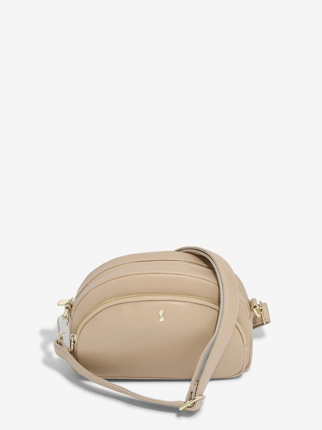 トートバッグ Toque Hermit Cross Bag S Camel ne Quittez pas｜モチーフピンバッチ付き コットン スラブ