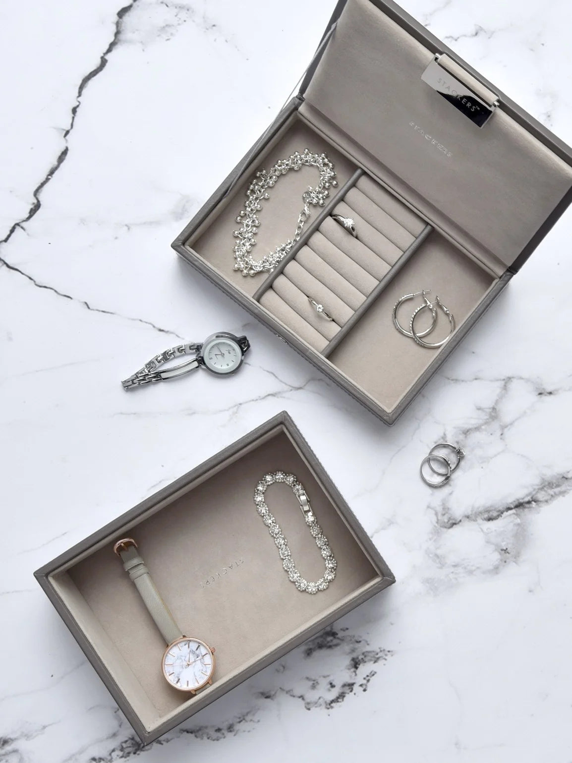 Stackers. Mink Mini Jewellery Box Set - timeframedclocks