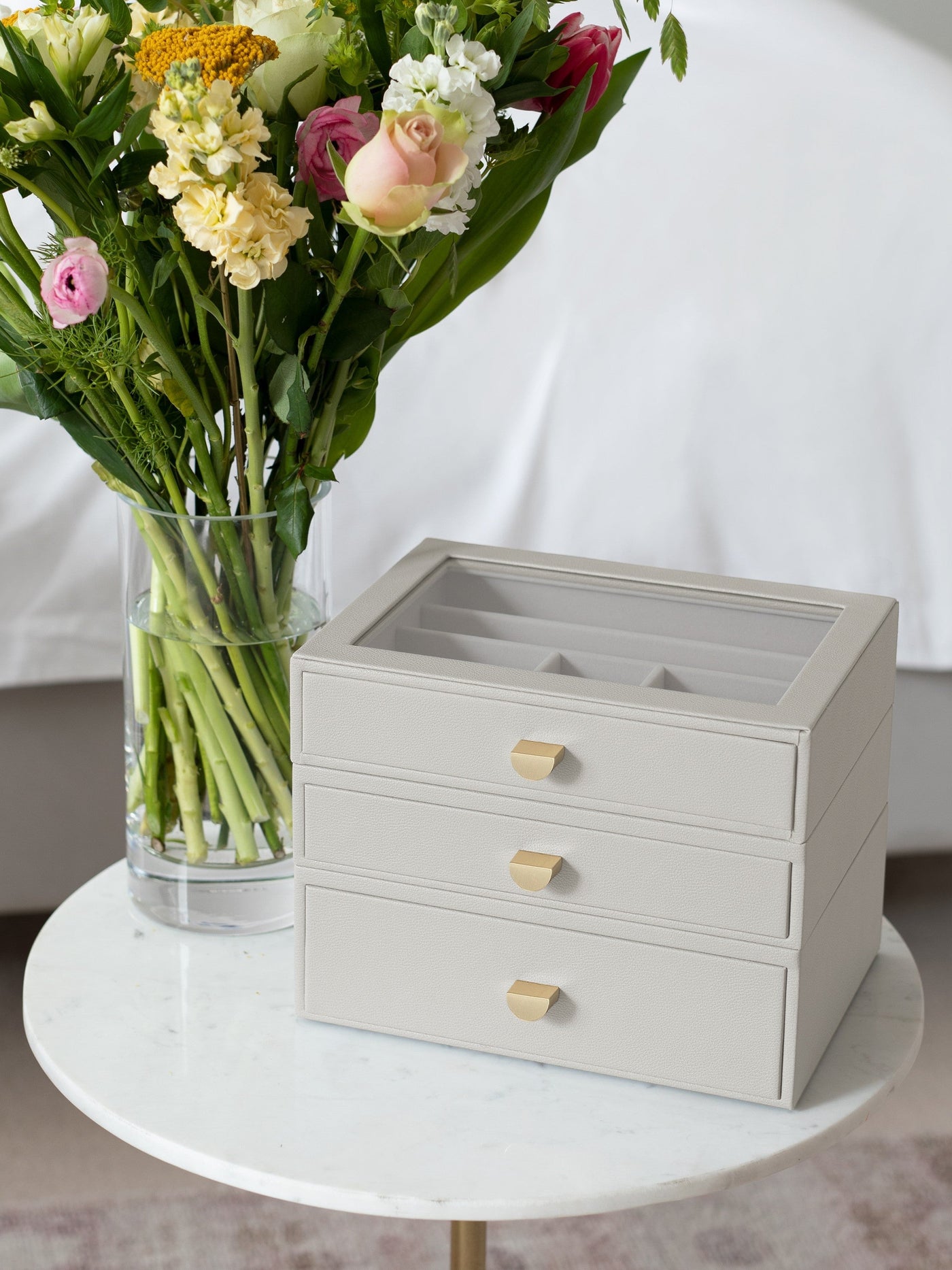 Stackers. Oatmeal Pebble Classic Jewellery Box - Set of 3 (with drawers) *STOCK DUE FEB* - timeframedclocks