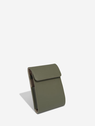 Stackers. Olive Green Pebble Double Watch Wrap - timeframedclocks