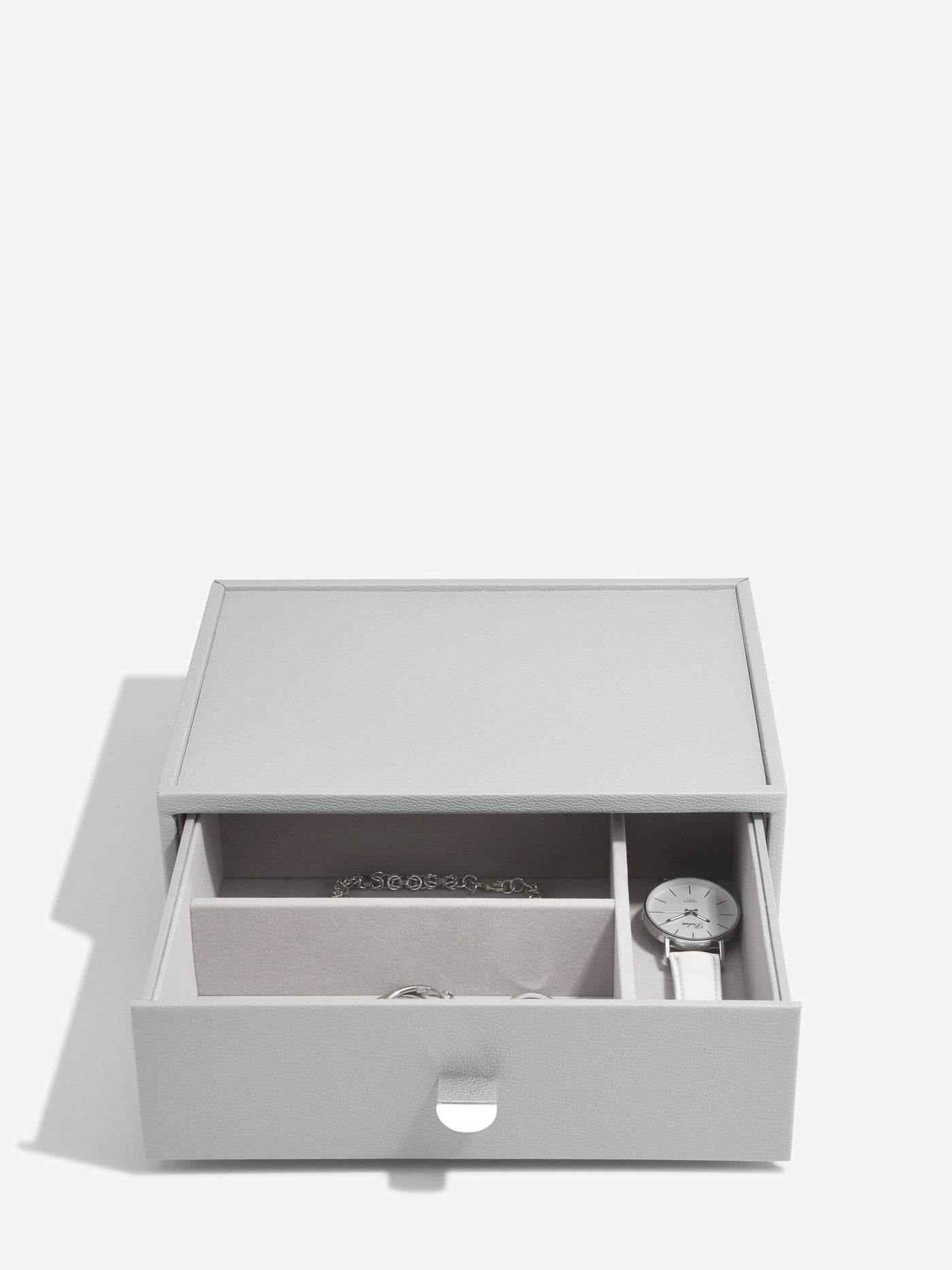 Stackers. Pebble Grey Classic Jewellery Box - Set of 2 (with drawers) - timeframedclocks