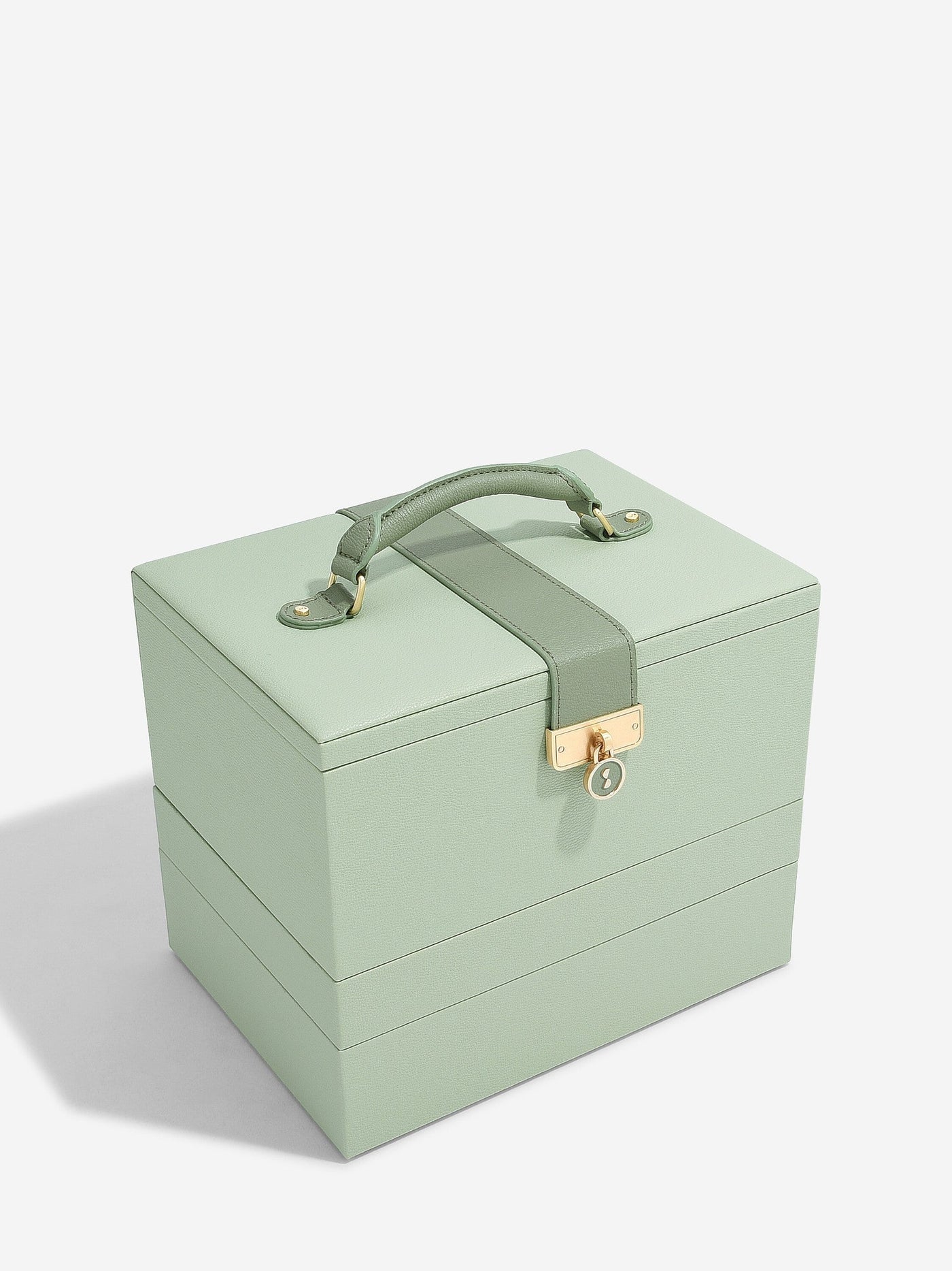 Stackers. Sage Green Luxury Classic Jewellery Box - timeframedclocks