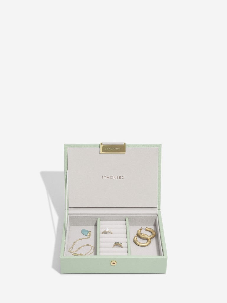 Stackers. Sage Green Mini Jewellery Box Set - timeframedclocks