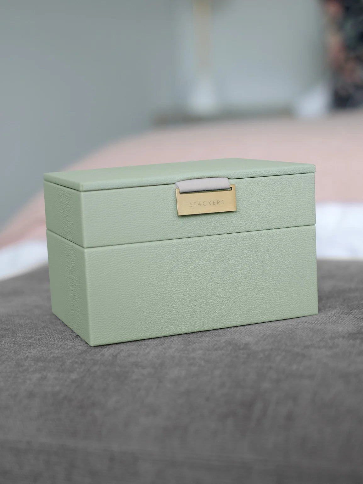 Stackers. Sage Green Mini Jewellery Box Set - timeframedclocks