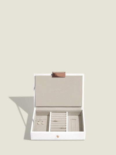 Stackers. White & Rose Gold Mini Jewellery Box Set - timeframedclocks
