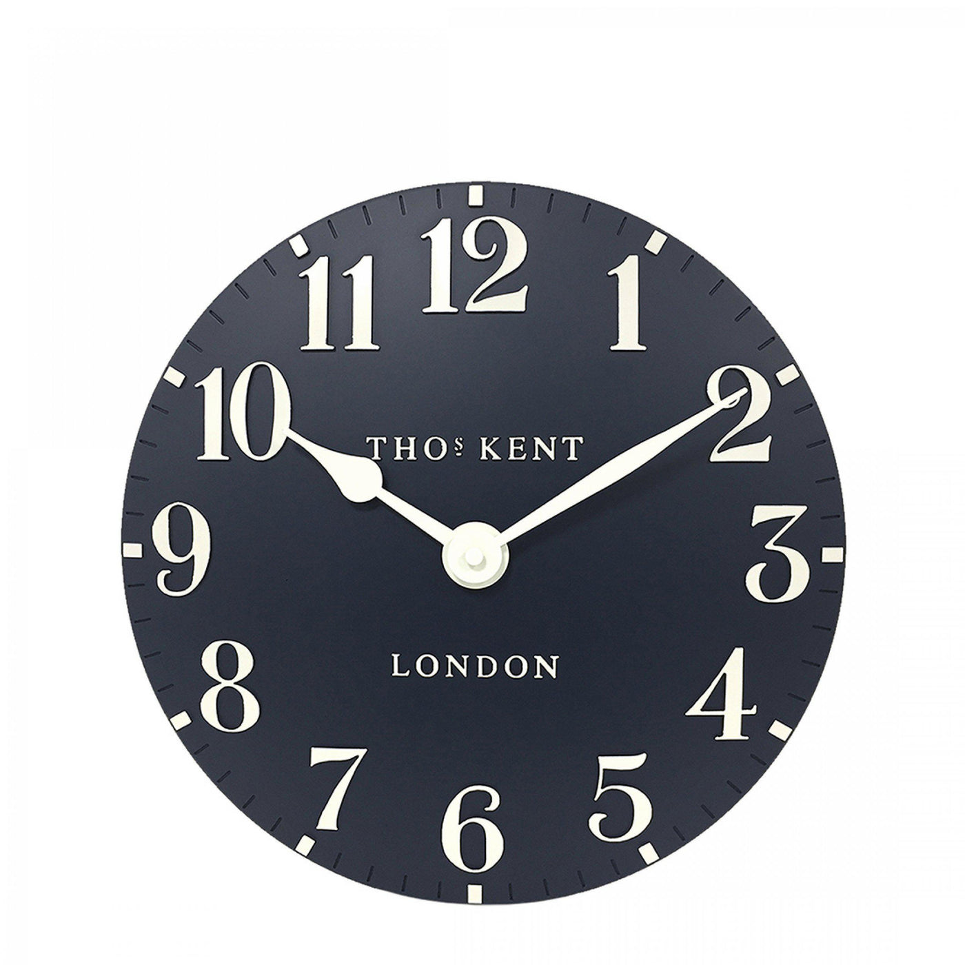 Thomas Kent London. Arabic Wall Clock 12" (31cm) Ink Blue - timeframedclocks