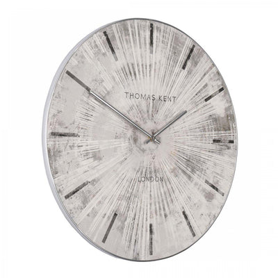 Thomas Kent London. Starburst Wall Clock 20" (50cm) Silver - timeframedclocks