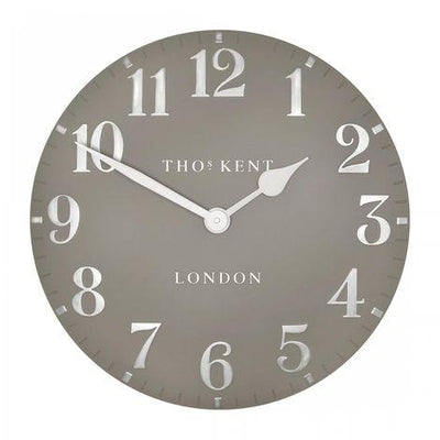 Thomas Kent London. Arabic Wall Clock 20" (51cm) Cool Mink - timeframedclocks