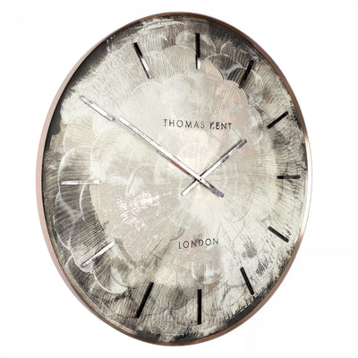 Thomas Kent London. Charleston Wall Clock Grey Silver - timeframedclocks
