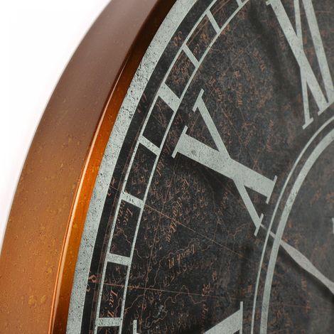Thomas Kent London. Florentine Star Antica Wall Clock 30" (74cm) Graphite - timeframedclocks