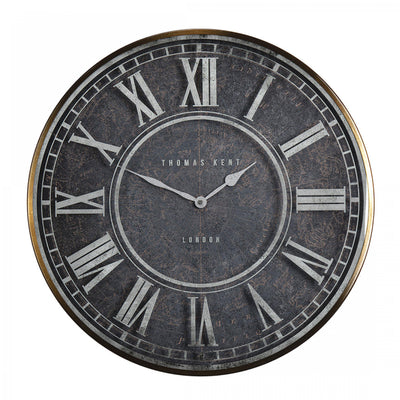 Thomas Kent London. Florentine Star Antica Wall Clock 30" (74cm) Graphite *STOCK DUE MARCH* - timeframedclocks